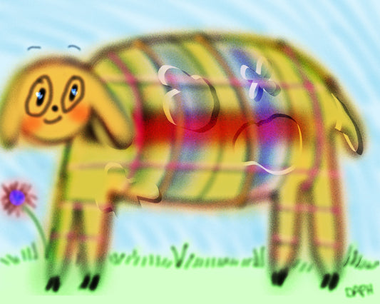 8x10 inch Art Print "Plaid Lamb"