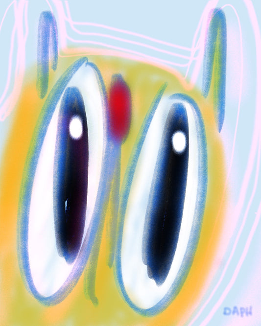 8x10 inch Art Print "Big Little Red-Nosed Thing"