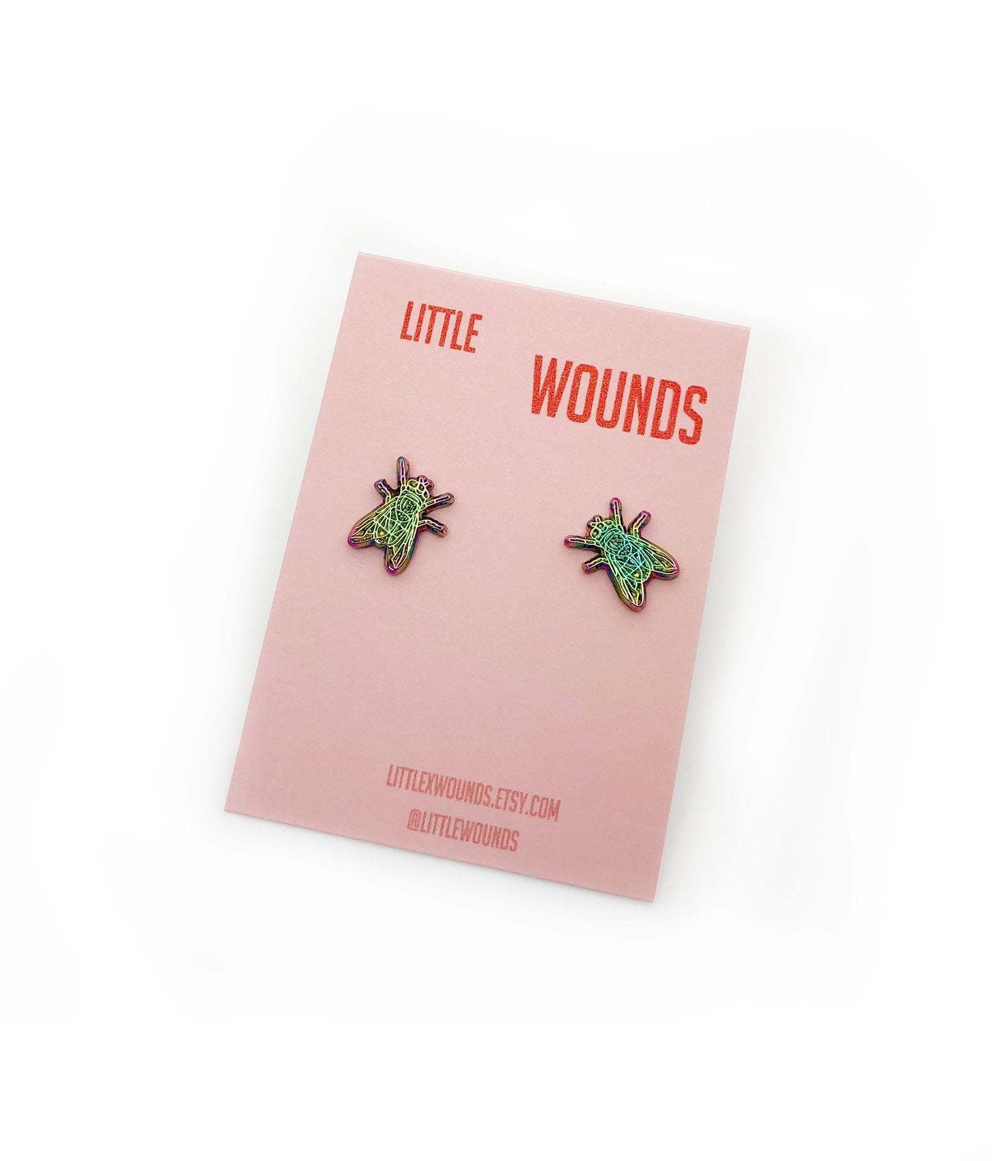 Blue Bottle Fly Earrings