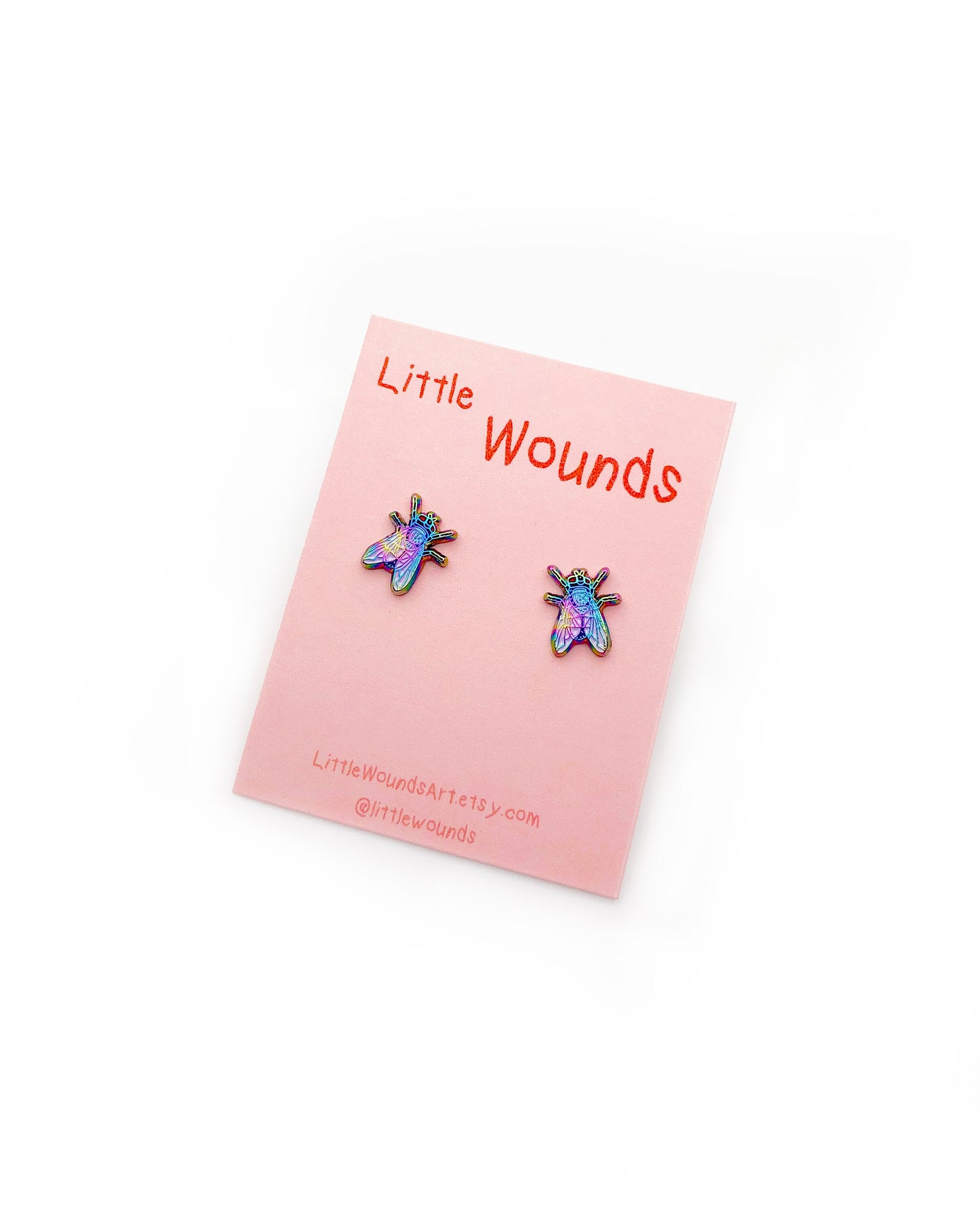 Blue Bottle Fly Earrings