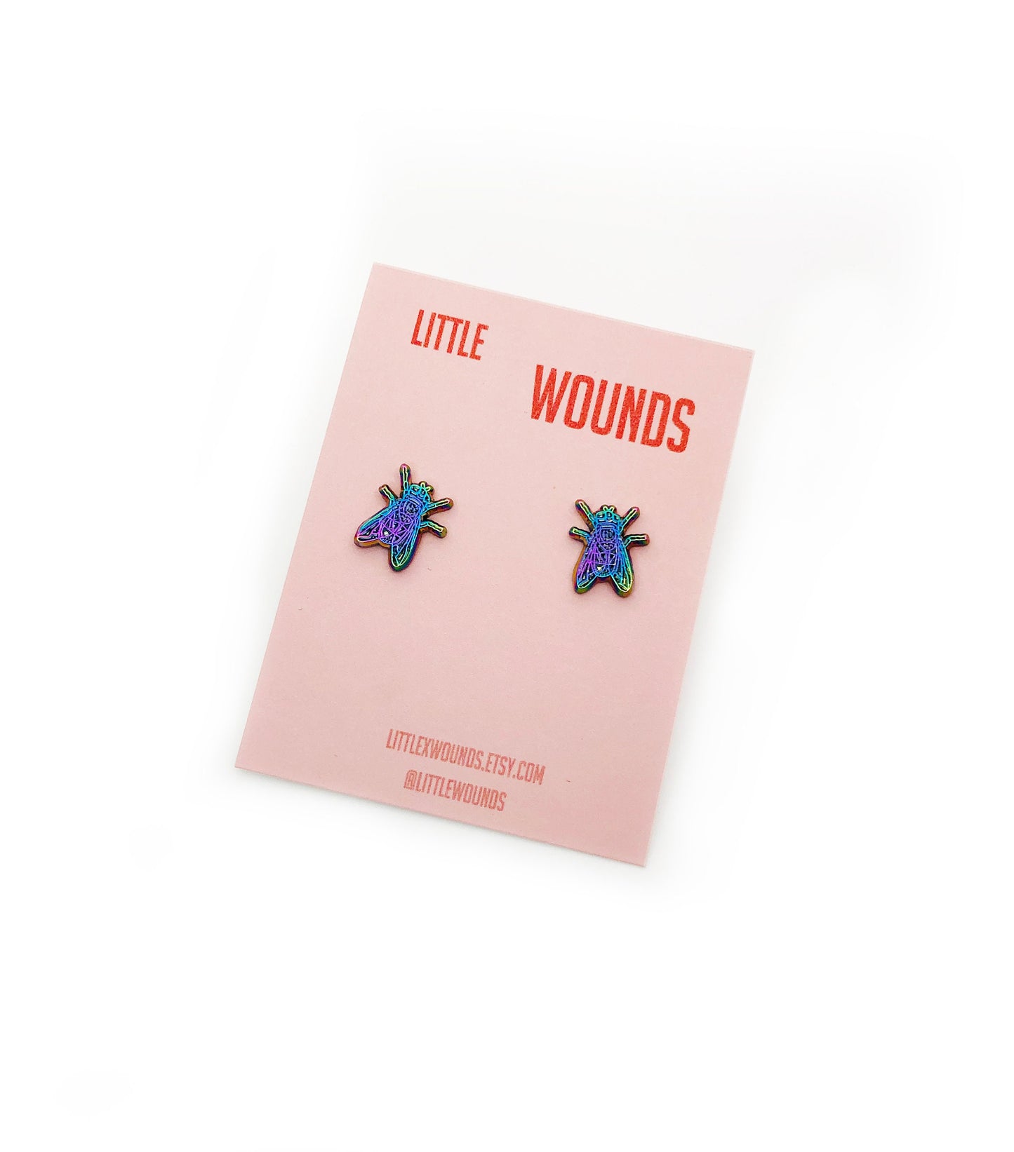 Blue Bottle Fly Earrings